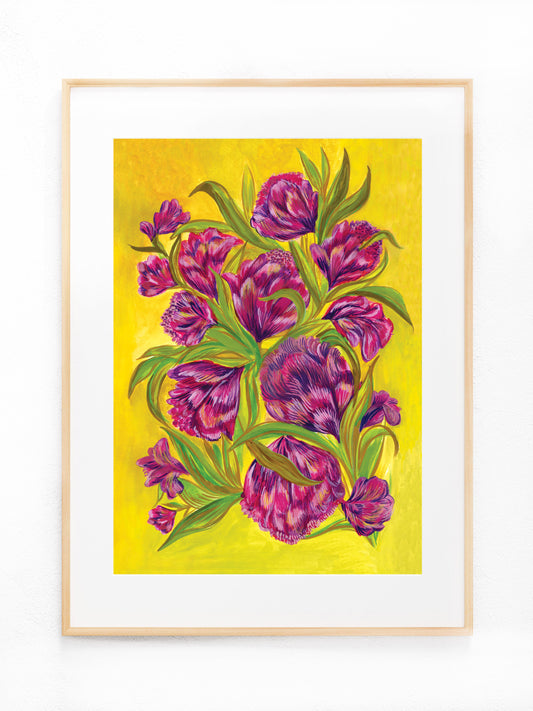 Midnight Floral Art Print