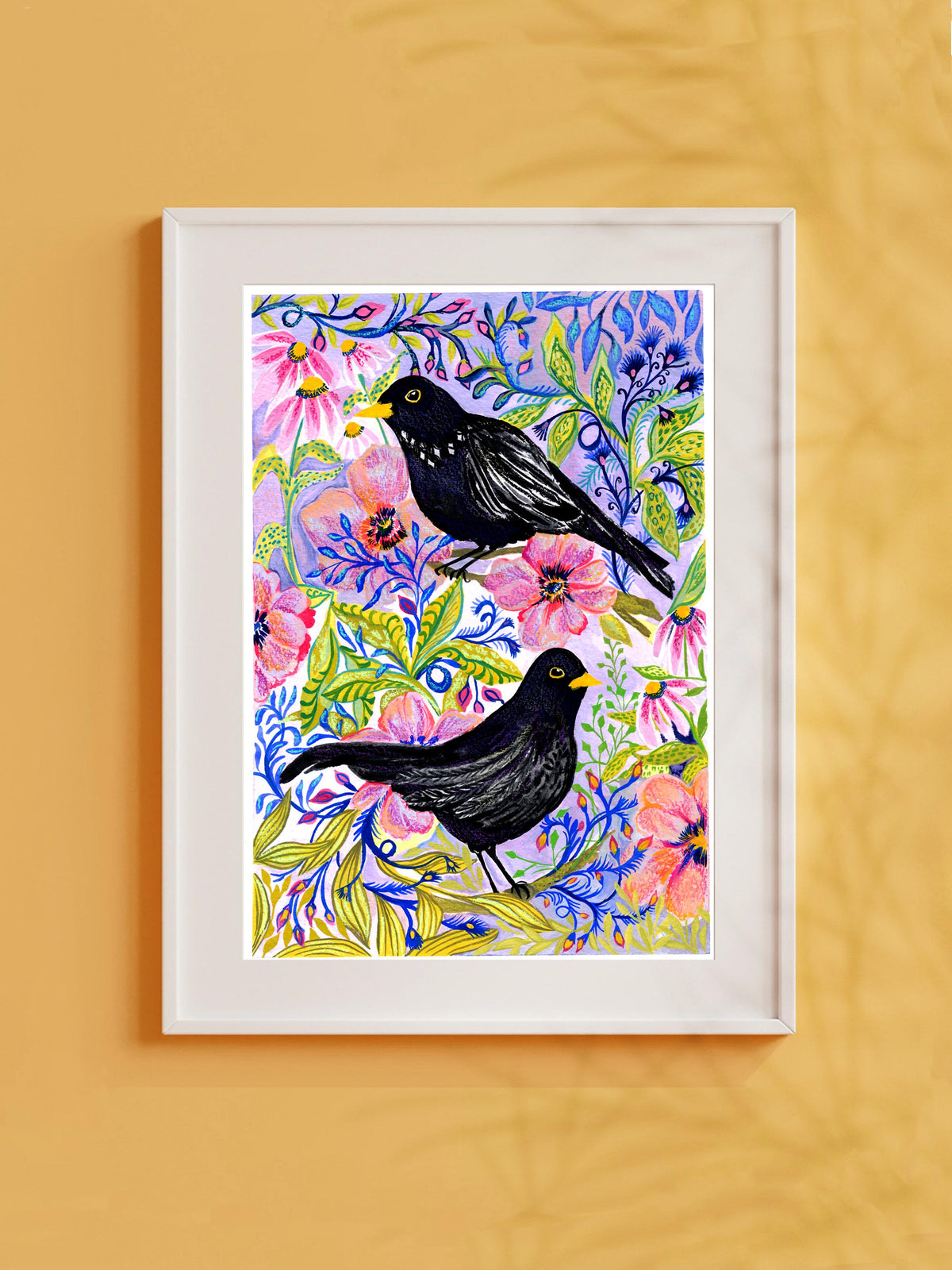 Blackbirds Original Painting