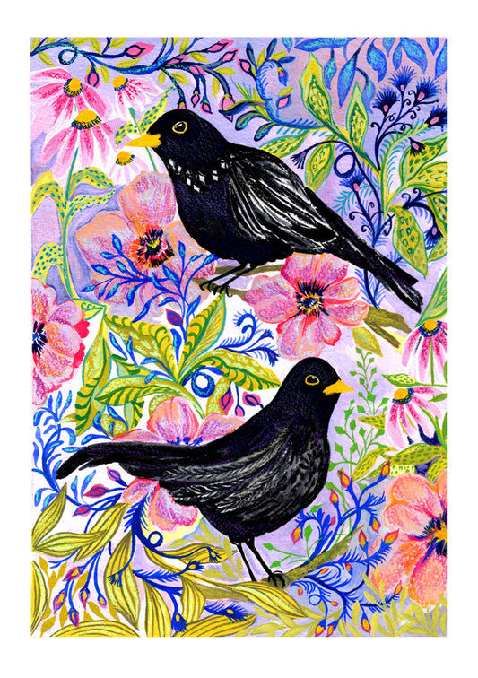 Blackbirds Art Print