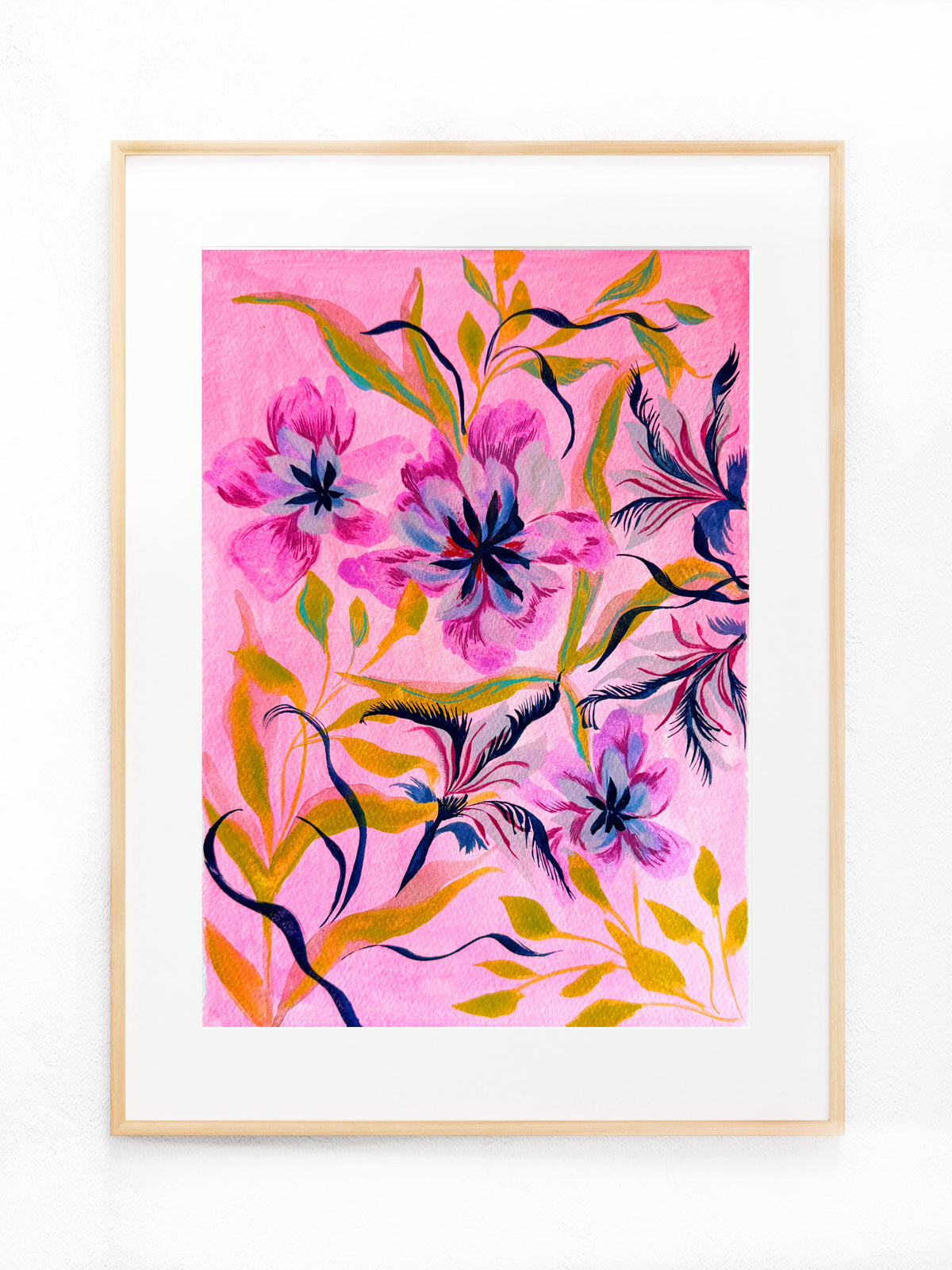 Feathered Florals Original Art