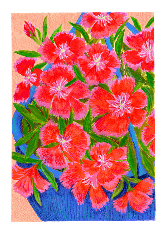 Floral Hanging Basket Painting