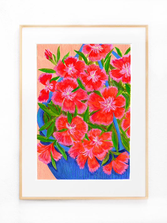 Floral Hanging Basket Painting