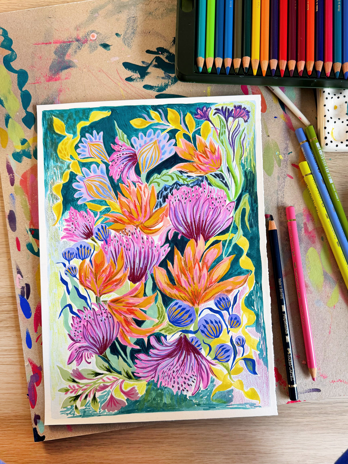 Ocean Blooms Original Art