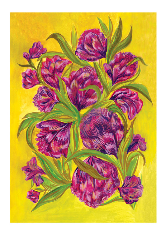 Midnight Floral Art Print