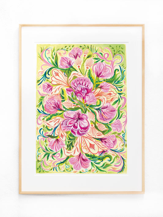 Whimsical Floral Art Print