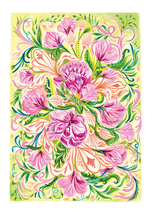 Whimsical Floral Art Print